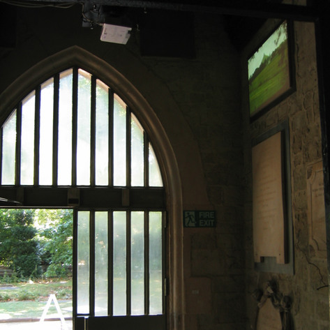 The work placed above the comemorating plaque