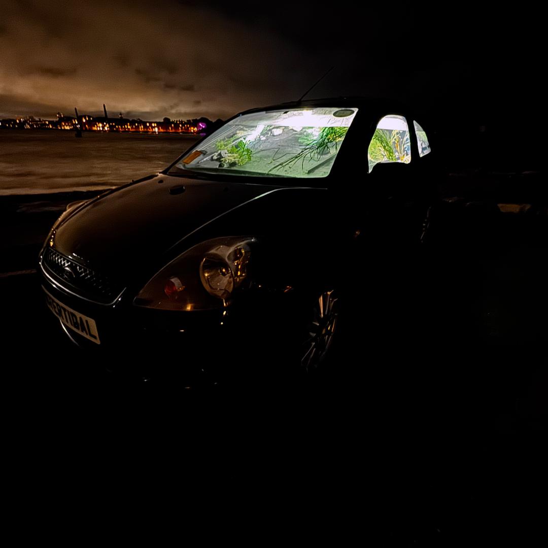 One of the four Intertidal cars, installed at Mount Edgcumbe