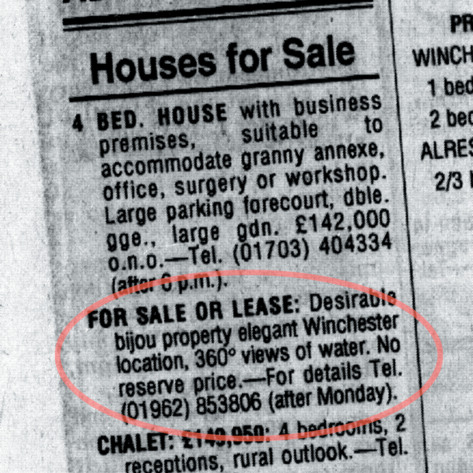 Advert in Property sections of local newspapers