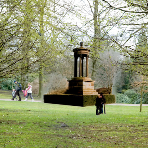 One of the smaller panels installed to enhance the view through a copse of trees